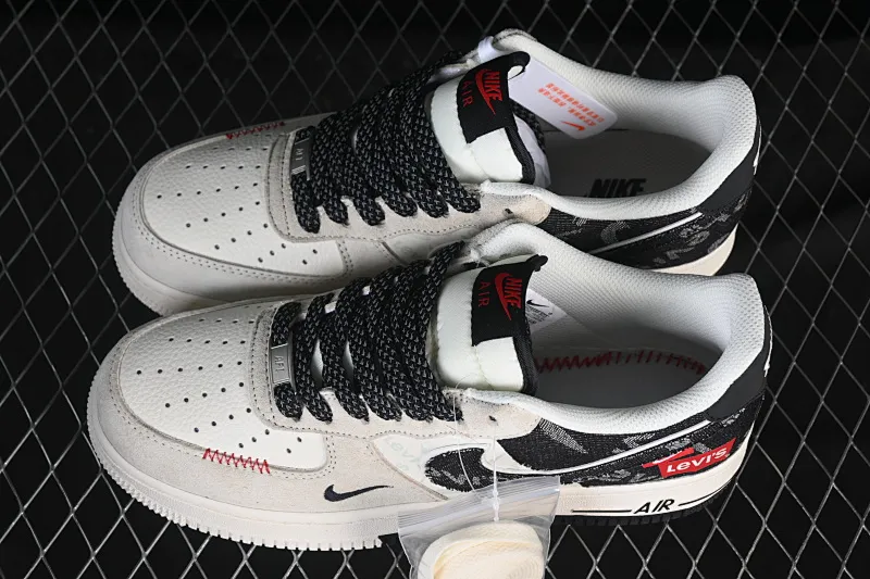All categories Nk Air Force 1 Air Force series Nk Air Force 1 Low Air Force low-top Nike Air Force 1'07 Low Levi's joint beige black woven label Air Force 1 low-top casual sneakers MZ9588-800